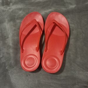 Fitflop iQushion Ergonomic Flitflop Neon Orange "Flame" Sz. 6